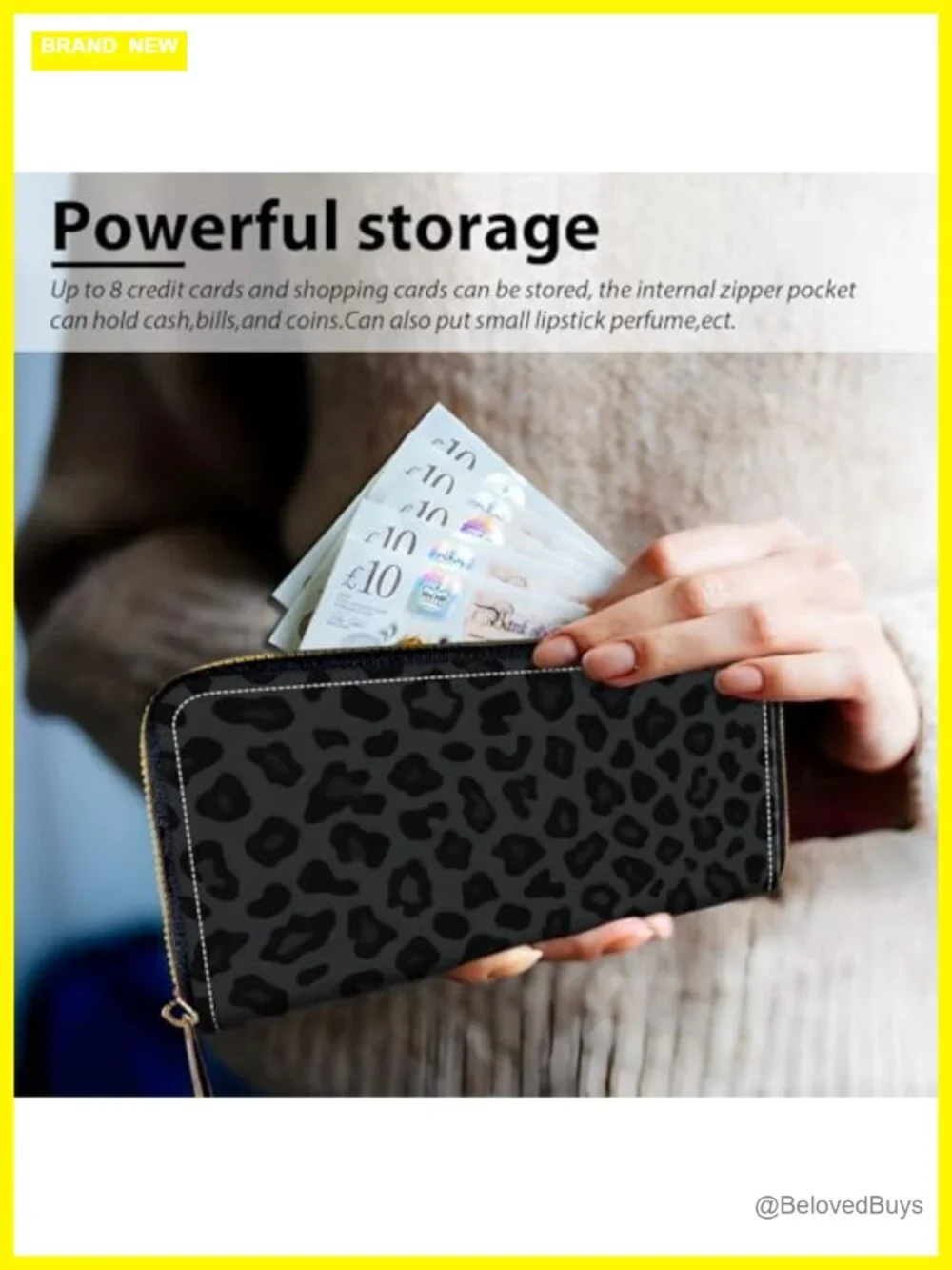 PU Leather Wristlet Wallet with Zipper Card Holder - Women's Long Travel Wallet